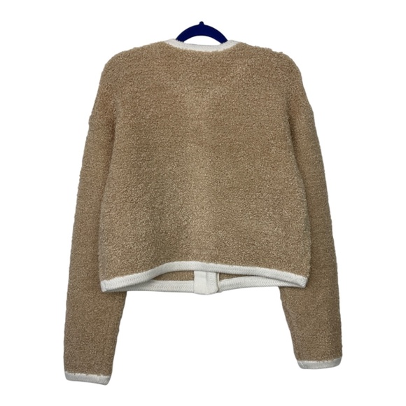 Ann Taylor Boucle Contrast Trim Sweater Jacket NEW - Picture 5 of 9